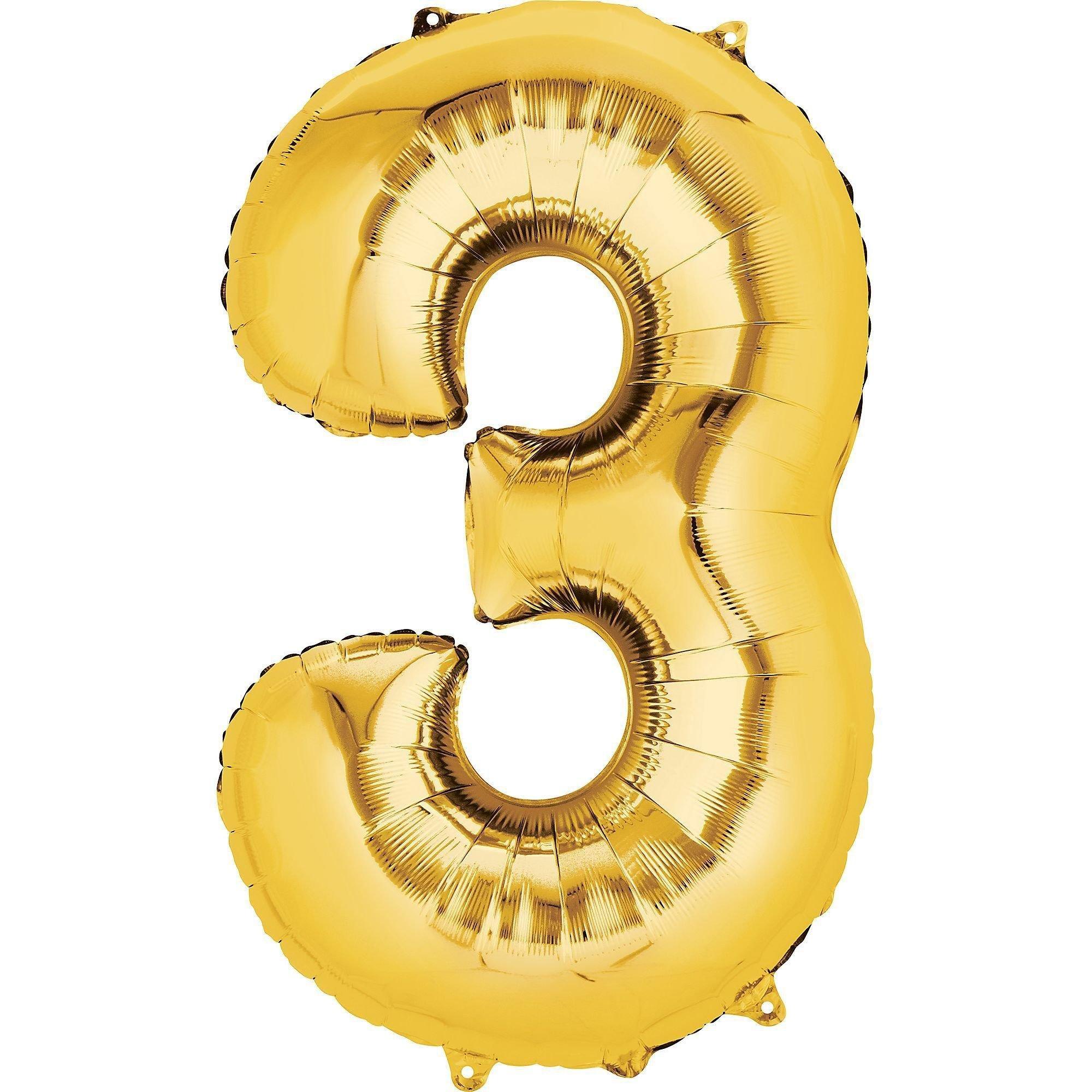 34in Number (0-9) Balloon, Assorted Colors