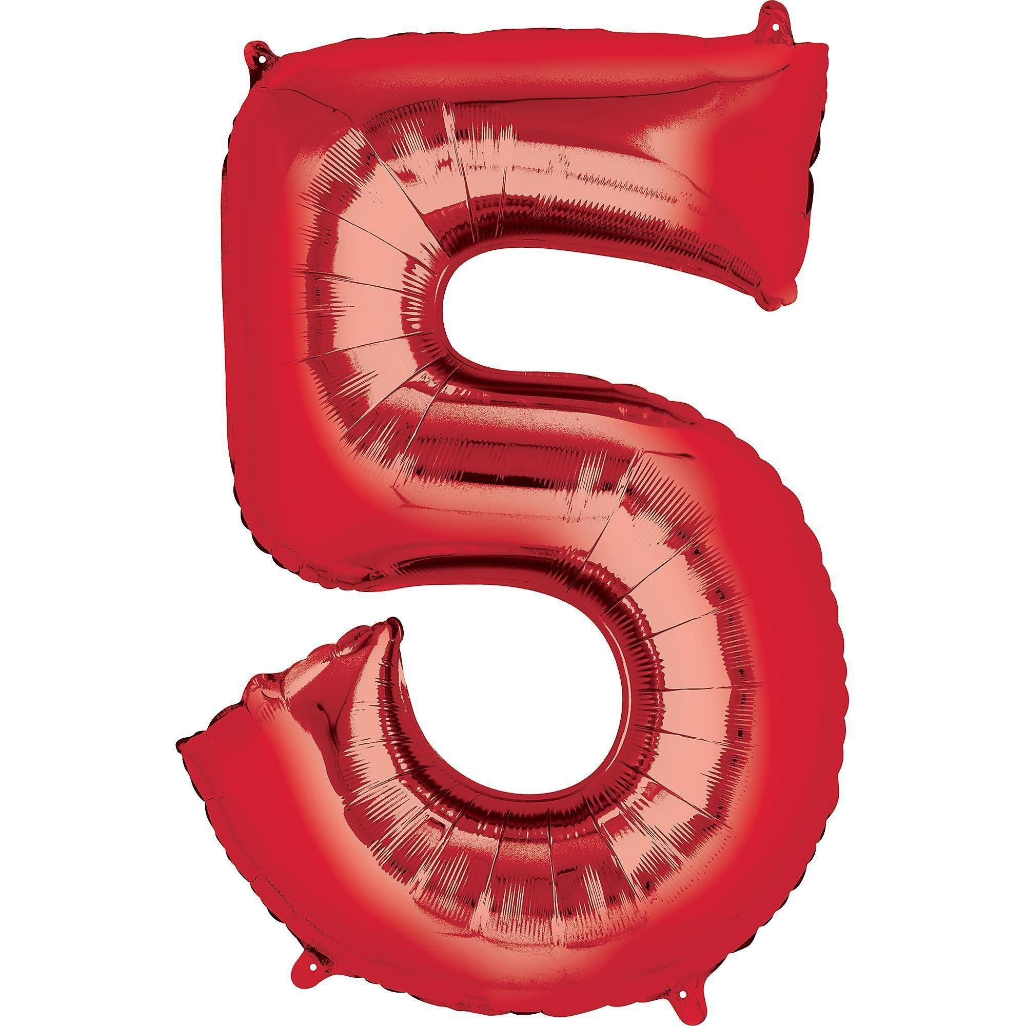 34in Number (0-9) Balloon, Assorted Colors