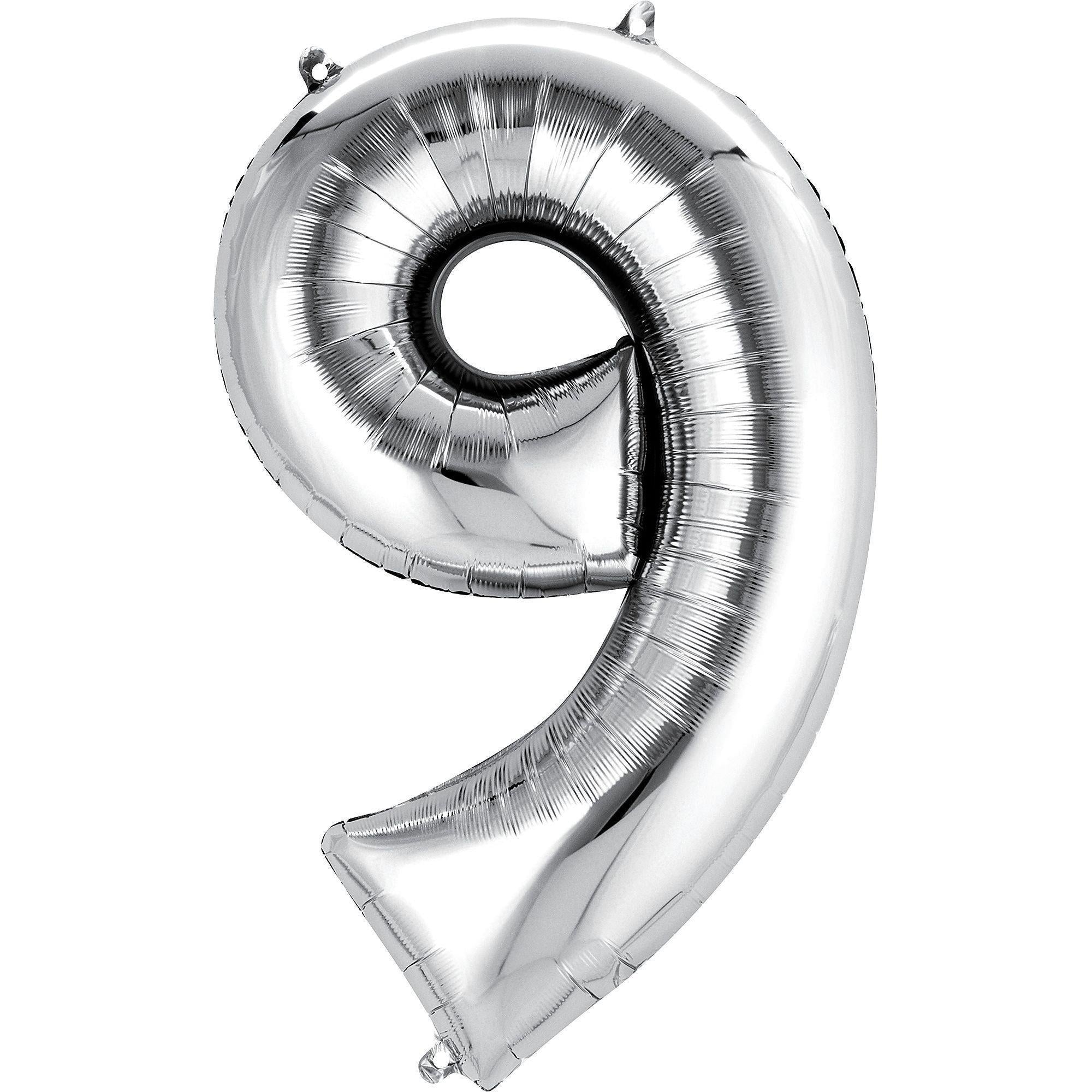 34in Number (0-9) Balloon, Assorted Colors