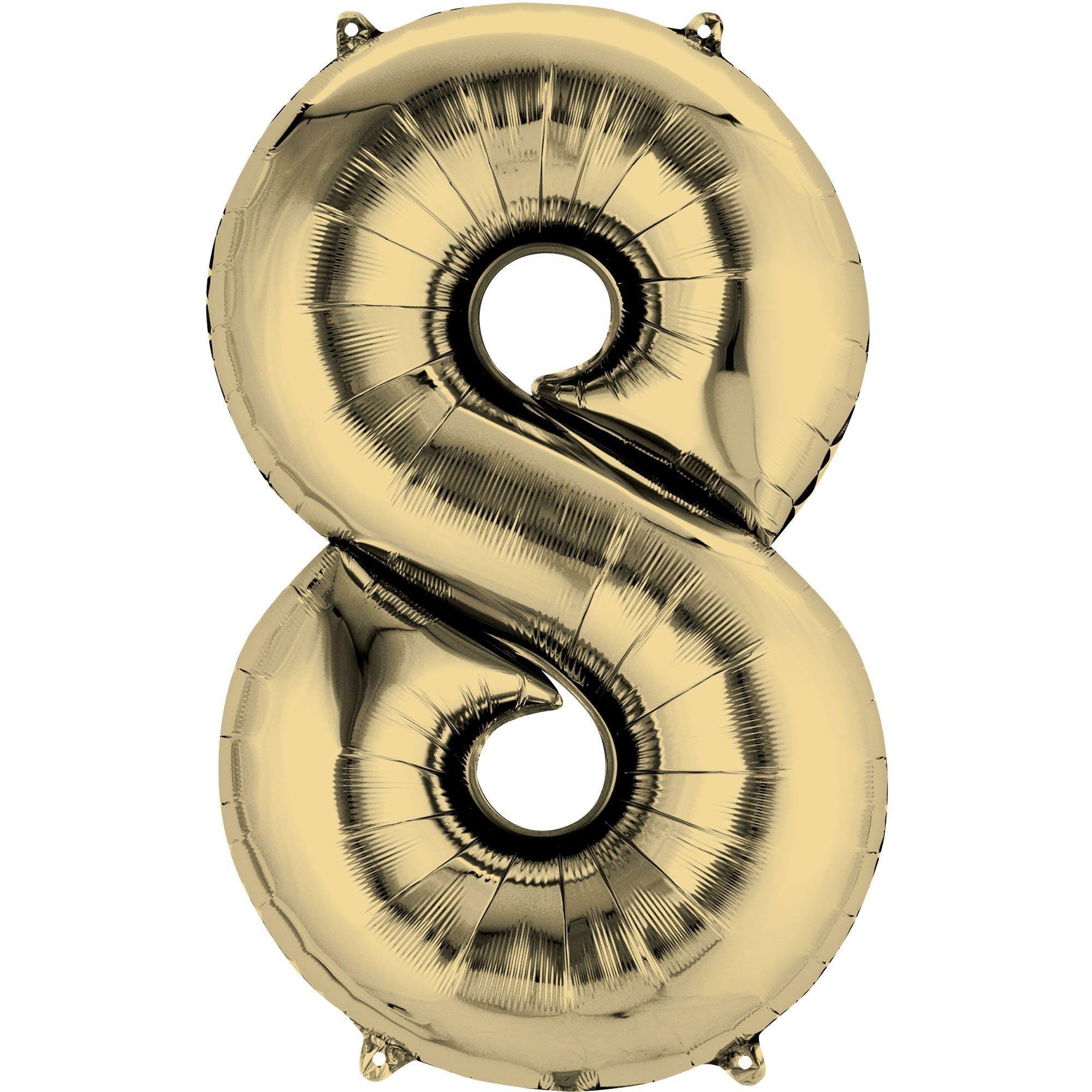 34in Number (0-9) Balloon, Assorted Colors
